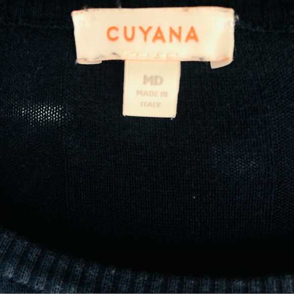 Cuyana silk cashmere blend lightweight navy sweater - Picture 3 of 5